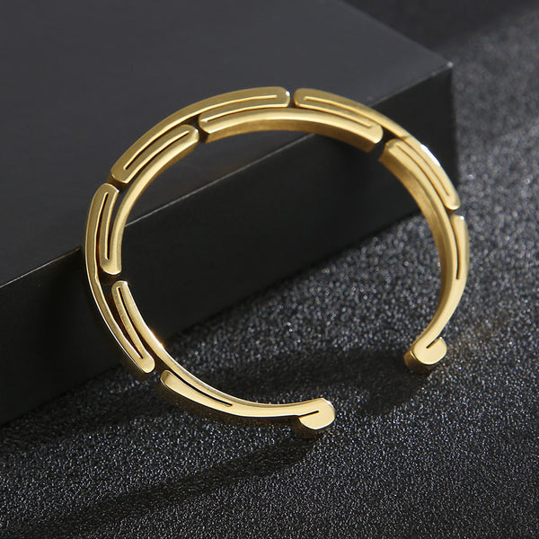 Pulsera de Acero Inoxidable para Hombre - Diseño Minimalista Japonés y Coreano