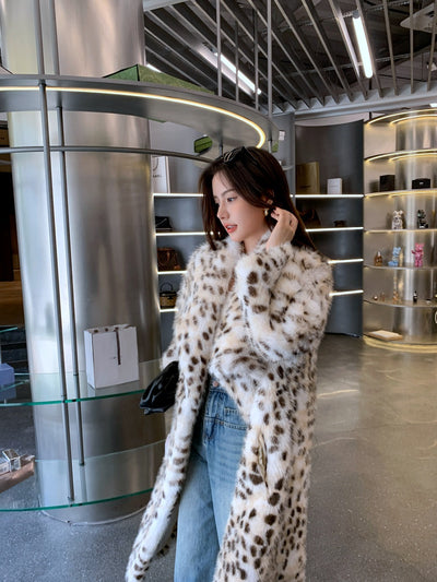 Abrigo Trench Tejido Coreano con Cuello Volante y Detalles de Piel - Image 14