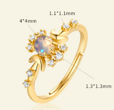 Anillo de Plata Esterlina Chapada en Oro de 9K - Image 5