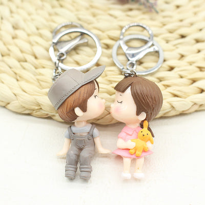 Llavero de pareja de muñecos animados adorables - Image 10