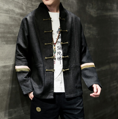 Chaqueta de Algodón y Lino con Detalles en Contraste - Image 12