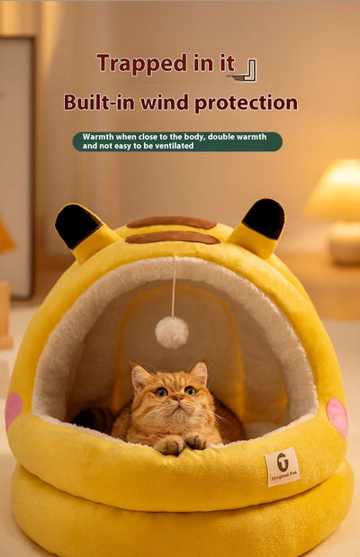 Cama Nido para Gatos Cerrada Cuatro Estaciones - Calidez Todo el Año - Image 17