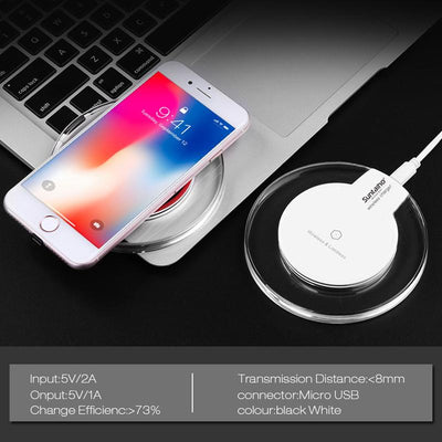 Cargador Inalámbrico Rápido Compatible con Samsung S8 y S8 Plus