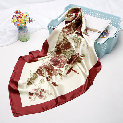 Pañuelo de Seda Estampado Vintage para Mujer - Image 12