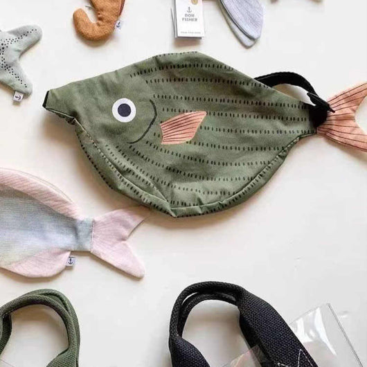 Bolsa Bandolera Infantil Estilo Pez Verde - Diseño Padre e Hijo - Image 8