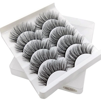 Pestañas Postizas 3D - Pack de 5 Pares Naturales y Suaves - Image 3
