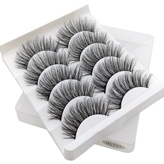 Pestañas Postizas 3D - Pack de 5 Pares Naturales y Suaves - Image 3