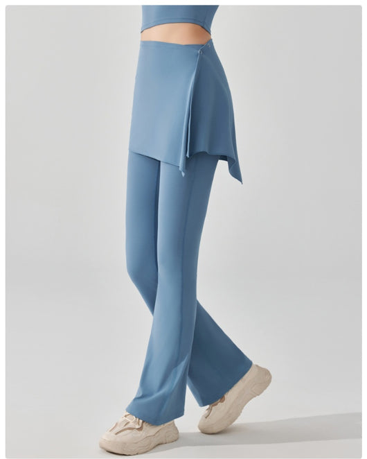 Pantalón Deportivo Dos Piezas Desmontable Cintura Alta y Falda Capri Efecto Nude - Image 10