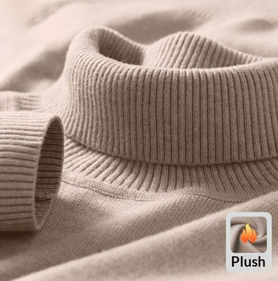 Suéter Tejido para Hombre Cuello Alto Cálido y Suave - Image 9