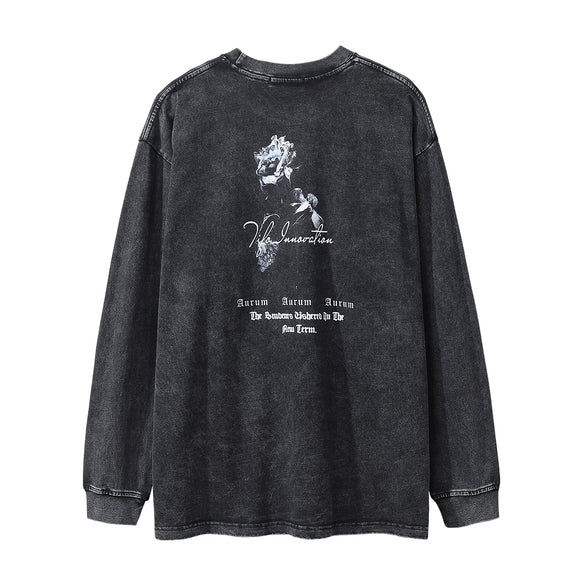 Playera Estampada con Flores de Rosa para Hombre