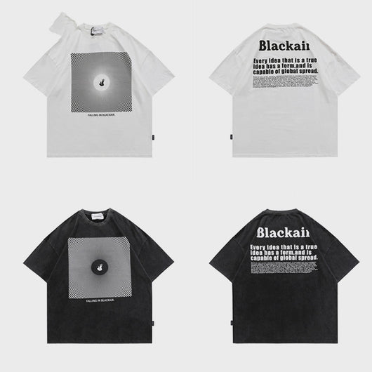 Camiseta Oversize Hip-hop de Manga Corta - Estilo Urbano Contemporáneo - Image 12
