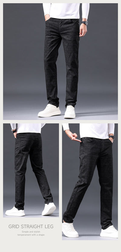 Pantalones Casuales de Algodón Estilo Británico para Hombre - Image 13