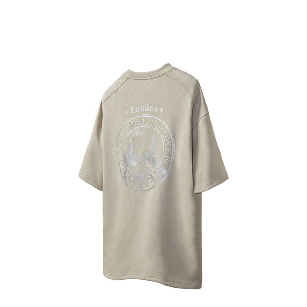 Playera Holgada de Terciopelo y Cuero para Hombre - Image 3