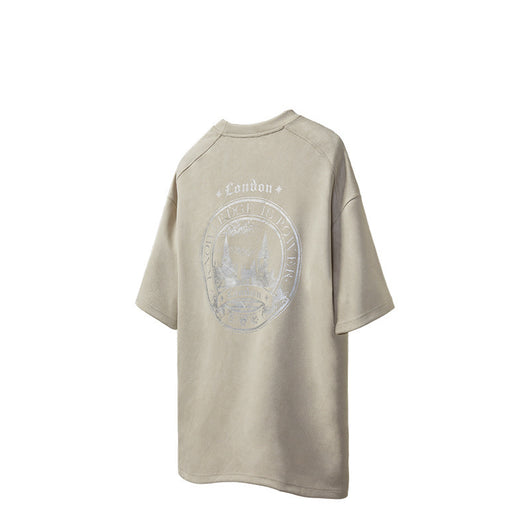 Playera Holgada de Terciopelo y Cuero para Hombre - Image 3
