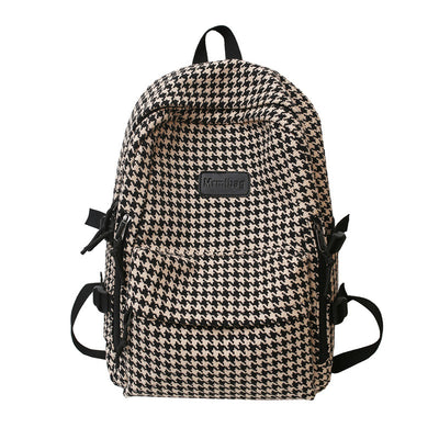 Mochila Pied de Gallo Tejida de Gran Capacidad - Versátil y Duradera - Image 8