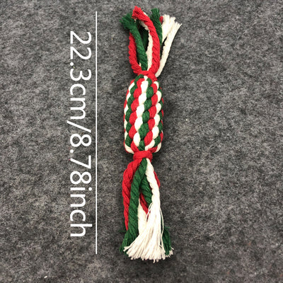 Juego de Juguetes Navideños de Cuerda para Perros - Mordedor Resistente y Limpiador de Dientes - Image 9