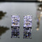 Women's Rectangular High Carbon Diamond 925 Sterling Plateado Stud Earrings Blanco
