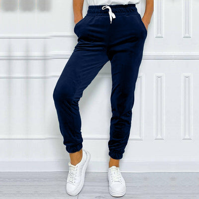 Pantalones Jogger de Terciopelo Estilo Coreano con Cintura Elástica para Mujer - Image 14