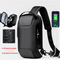 Mochila Transversal Impermeável Antirroubo Masculina - Bolsa de Viagem Oxford Multifuncional