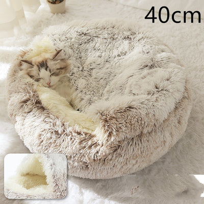 Cama 2 en 1 para Perros y Gatos - Cama Cálida de Felpa Suave Tipo Casa - Image 47