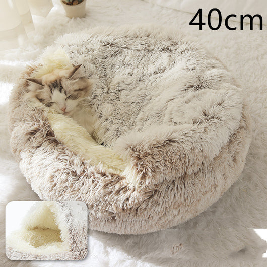 Cama 2 en 1 para Perros y Gatos - Cama Cálida de Felpa Suave Tipo Casa - Image 92