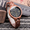 Reloj de Cuarzo Luminoso con Madera Natural