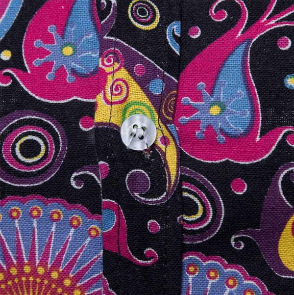 Camisa Casual de Manga Corta con Estampado Floral para Hombre