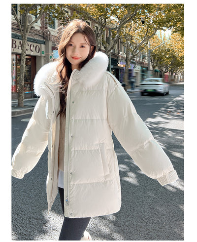 Chaqueta Acolchada con Cuello de Piel de Zorro - Largo Medio - Image 16