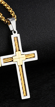 Collar con Dije de Cruz para Hombre Estilo Moderno - Image 13
