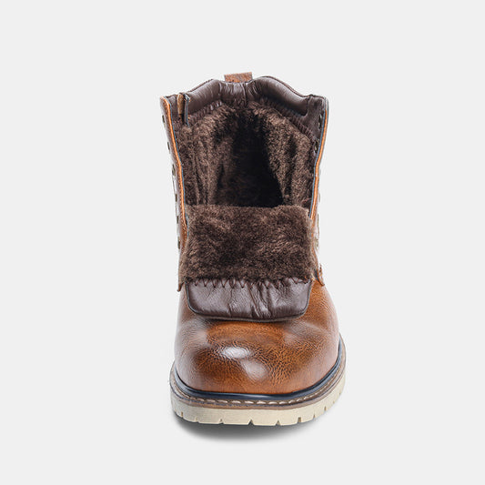 Botas Martin para Hombre con Acabado Pulido y Terciopelo Cálido - Image 2