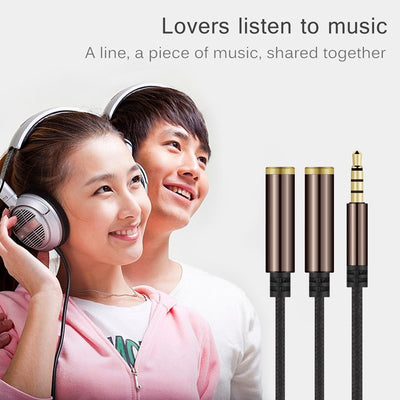 Divisor de Audio para Dos Auriculares - Adaptador Compartidor de Música - Image 3