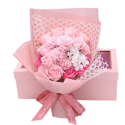 Ramo de 19 Rosas de Jabón - Caja Regalo Día de Enamorados