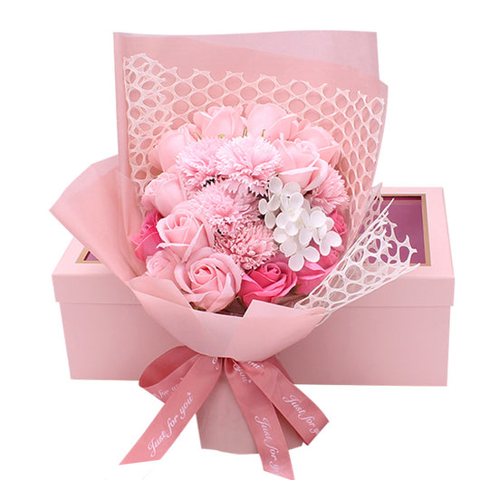 Ramo de 19 Rosas de Jabón - Caja Regalo Día de Enamorados
