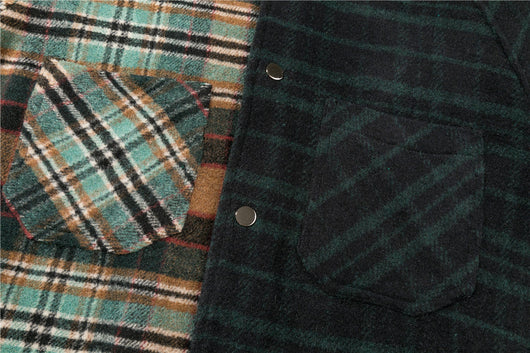 Sudadera Cardigan Cuadros con Capucha Oversize Estilo Europeo - Image 17