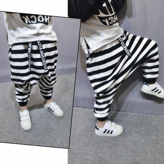 Pantalones Infantiles a Rayas con Forro de Cachemira