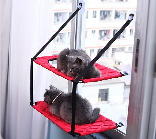 Hamaca de Ventana para Gatos Asiento de Descanso y Cama para Gatos de Interior - Image 12