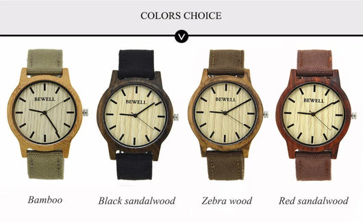 Reloj de Madera con Correa de Lona - Image 8