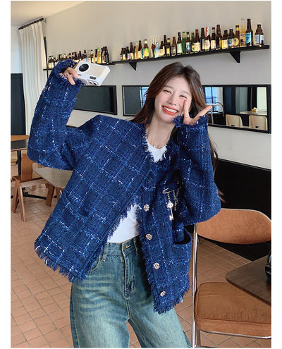 Chaqueta Retro Azul Premium con Detalles de Borlas - Image 11