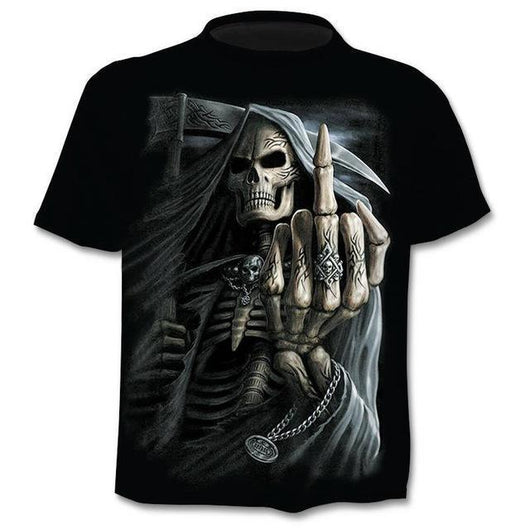 Playera Hombre Estilo Punk Calavera Gótica - Image 17
