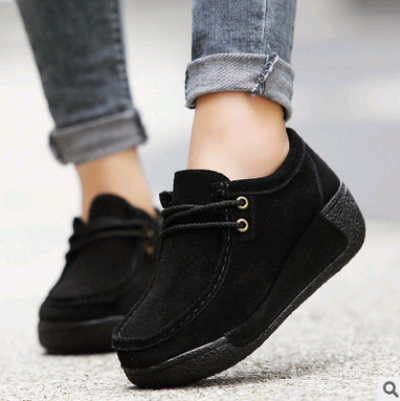 Zapatos Casuales de Cuero con Cordones y Suela Gruesa para Mujer - Image 15