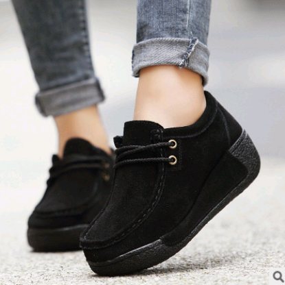Zapatos Casuales de Cuero con Cordones y Suela Gruesa para Mujer - Image 15