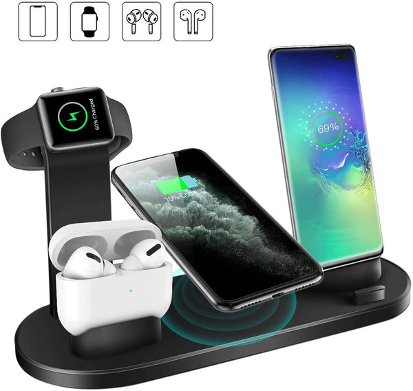 Estación de Carga 4 en 1 para iPhone, Apple Watch, AirPods y más