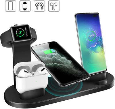 Estación de Carga 4 en 1 para iPhone, Apple Watch, AirPods y más