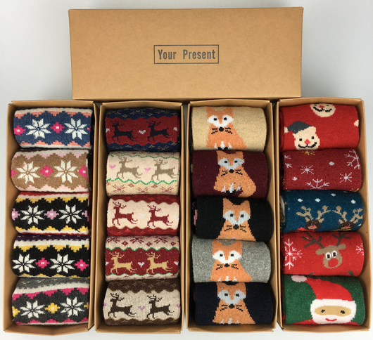 Calcetines Navideños de Algodón para Mujer - Diseño Festivo y Cómodo