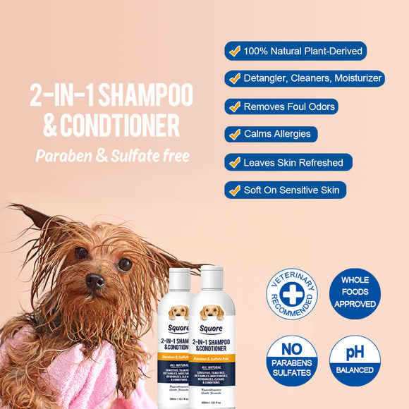 Champú y Protector Antiácaros 2 en 1 para Mascotas