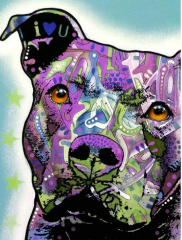 Pintura de Diamantes 5D Bulldog Americano - Kit Completo de Bordado con Cristales