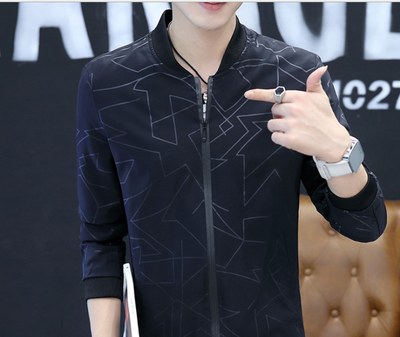 Chaqueta Beisbolera Coreana Slim Casual con Cuello Deportivo para Hombre - Image 2