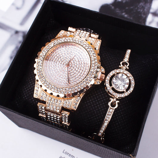 Reloj de Dama con Correa de Acero y Cristales Brillantes Gypsophila - Image 12