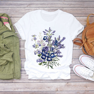 Blusa Estampado Floral Blanca Manga Corta - Image 12
