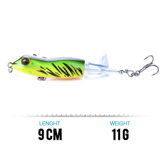 Rana Flotante Artificial 9cm con Hélice - Cebo Duro Premium para Pesca - Image 4